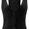 V VOCNI Suit Vest for Women Waistcoat Vest Vintage Steampunk...