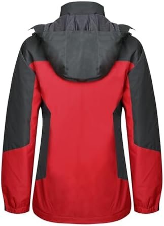 Women's Waterproof Rain Jacket with Detachable Hood Lightwei...