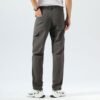Plaid&Plain Men's Work Pants Straight Fit Carpenter Pants Ut...