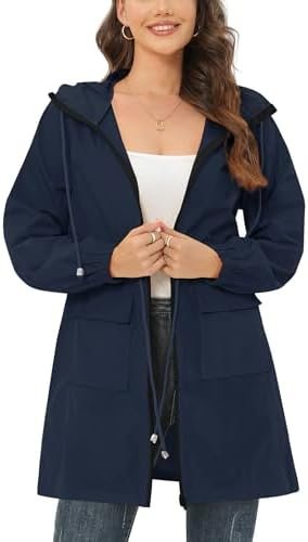 Rain Jacket for Women Waterproof with Hood Active Outdoor Lo... Rain Jacket for Women Waterproof with Hood Active Outdoor Lo...