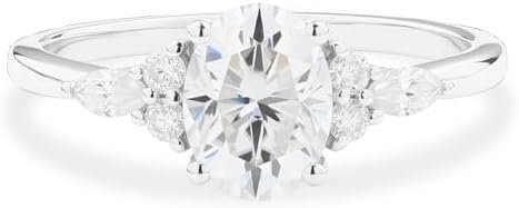 1.4 CT Moissanite Rings for Women, Engagement Rings for Wome...