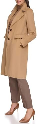 Calvin Klein Women's Full-Length Buttoned Wool Coat (Petite,...