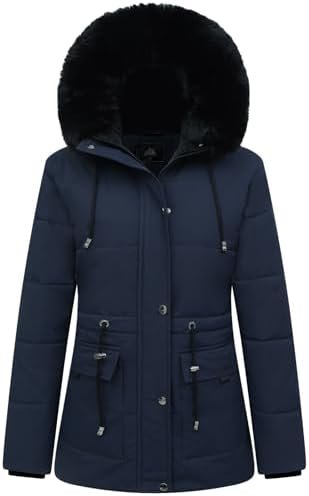 MOERDENG Women's Warm Winter Puffer Coat Thicken Fleece Line...