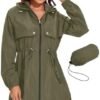 Avoogue Women Waterproof Hiking Raincoat Outdoor Lined Rain ...