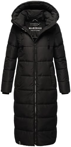Marikoo Long Fall & Winter Coat for Women | Detachable Hood ...