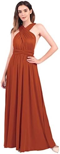 Women Transformer Evening Long Prom Dress Multi-Way Wrap Con...