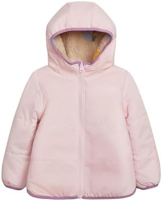 OSHKOSH B'GOSH Baby Girls' Reversible Sherpa-to-Puffer Hoode...