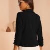 Women's 3/4 Sleeve Cropped Blazer Lightweight Open Front Car...