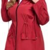 ZOMVA 2025 Plus Size 1X-4X Rain Jacket Coat Long Lightweight...