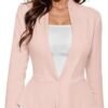 Hybrid & Company Women's Casual Work Office Elegant Open Fro...