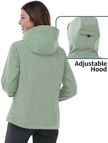 Outdoor Ventures Women's Softshell Jacket with Hood Fleece L...