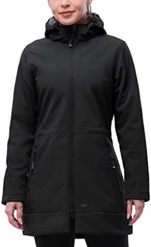 33,000ft Women's Waterproof Softshell Long Rain Jacket with ... 33,000ft Women's Waterproof Softshell Long Rain Jacket with ...