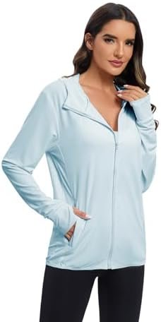 Women's Sun Protection Jacket UPF 50+ Full Zipper Long Sleev...