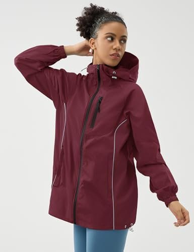 LOMON Lightweight Active Rain Jacket Hooded Water Resistant ...