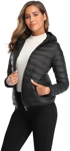 Valennia Women's Short Down Coat Packable Puffer Jacket With...