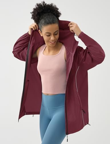 LOMON Lightweight Active Rain Jacket Hooded Water Resistant ...