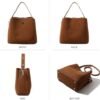 Genuine Leather Suede Bags for Women, Vintage Suede Handbag ...