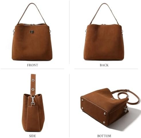 Genuine Leather Suede Bags for Women, Vintage Suede Handbag ...