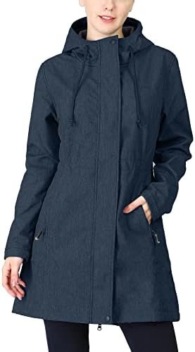 33,000ft Women's Softshell Long Jacket with Hood Fleece Line... 33,000ft Women's Softshell Long Jacket with Hood Fleece Line...