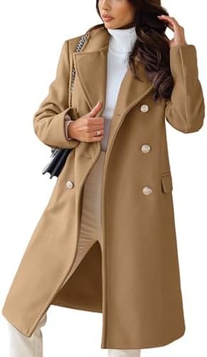 CHARTOU Women's Winter Jacket Double-Breasted Wool Blend War... CHARTOU Women's Winter Jacket Double-Breasted Wool Blend War...