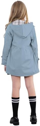 Betusline Girl's Single Breasted Trench Coat Dress Coat Oute...