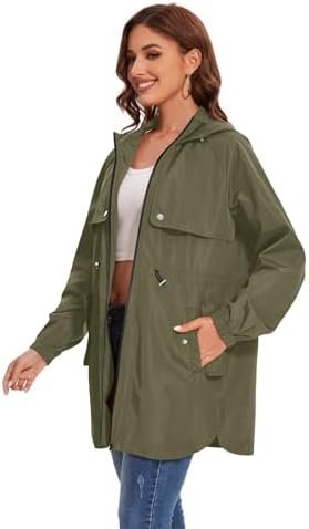 Avoogue Women Waterproof Hiking Raincoat Outdoor Lined Rain ...
