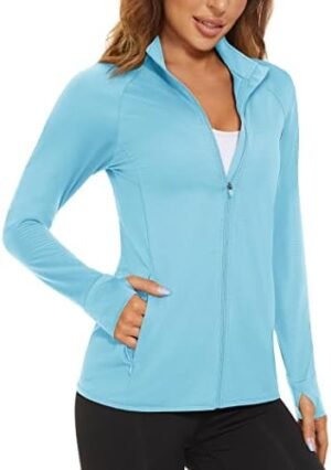 MAGCOMSEN Women's UPF 50+ Lightweight Athletic Jacket Sun Pr... MAGCOMSEN Women's UPF 50+ Lightweight Athletic Jacket Sun Pr...
