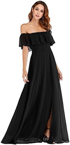 Ever-Pretty Women's Elegant Off The Shoulder Side Split High...