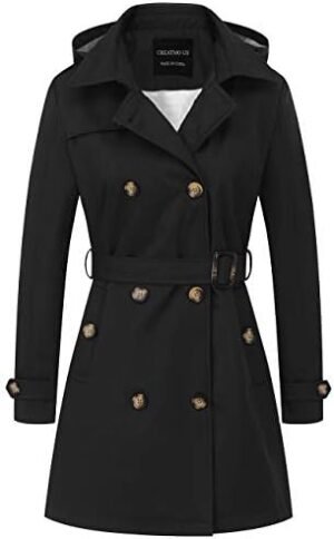 CREATMO US Women's Trench Coat Double-Breasted Classic Lapel... CREATMO US Women's Trench Coat Double-Breasted Classic Lapel...