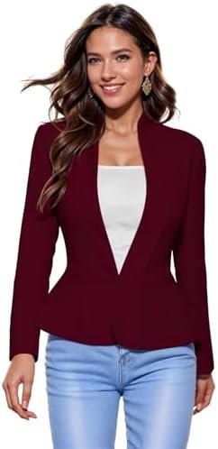 Hybrid & Company Women's Casual Work Office Elegant Open Fro...