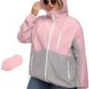 Avoogue Plus Size Womens Rain Jacket with Hood Waterproof Ra...