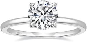 EAMTI 1.5CT 925 Sterling Silver Engagement Rings Round Cut S... EAMTI 1.5CT 925 Sterling Silver Engagement Rings Round Cut S...