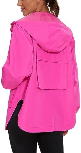 PESION Womens Waterproof Raincoat Lightweight Rain Jacket Tr...
