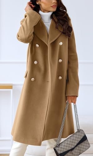 CHARTOU Women's Winter Jacket Double-Breasted Wool Blend War...