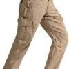 SPOSULEI Mens Tactical Pants Ripstop Cargo Work Pants with 9...