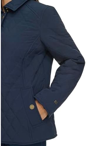 Tommy Hilfiger Womens Quilt Casual Barn Jacket