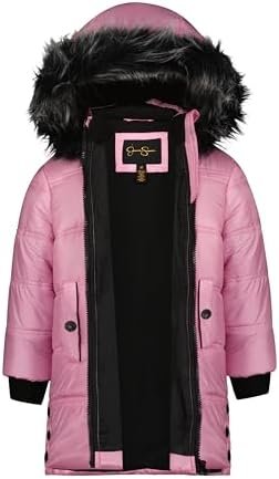Jessica Simpson Girls' Mid-Length Heavyweight Puffer Jacket ...