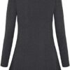 Miusey Womens Zip Up Tunic Sweatshirt Collar Neck Lightweigh...