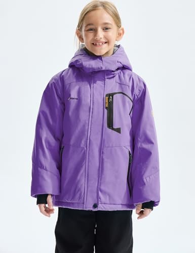 GEMYSE Girl's Waterproof Ski Snow Jacket Fleece Windproof Wi...