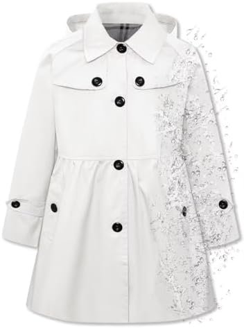 Betusline Girl's Rain Jackets Lightweight Waterproof Hooded ...
