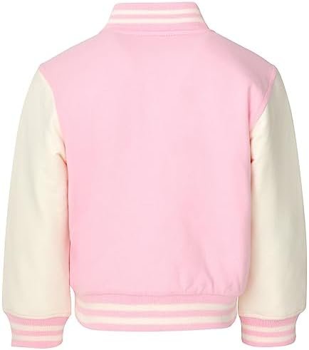 Barbie Girls French Terry Varsity Bomber Jacket Little Kid t...