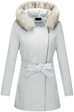 Bellivera Women Wool Jacket Blend Winter Mid Long Trench Coa...