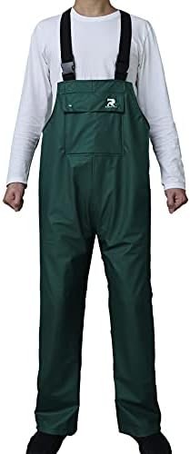 RainRider Workwear Bib Rain Pants for Men Women Heavy Duty T...