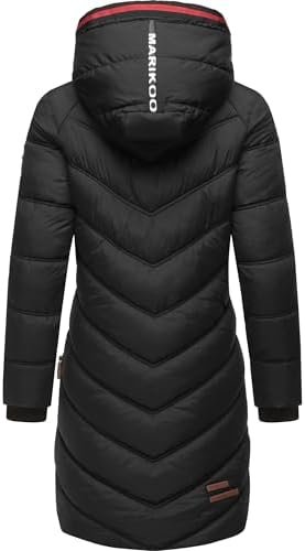 Women's Winter Coat | Quilted, Long Jacket with Cozy Hood | ...