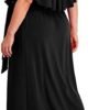 Plus Size Off The Shoulder Maxi Long Casual Beach Dress Pock...