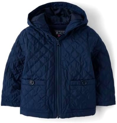 The Children's Place Baby Girl's and Toddler Zip Up Quilted ...
