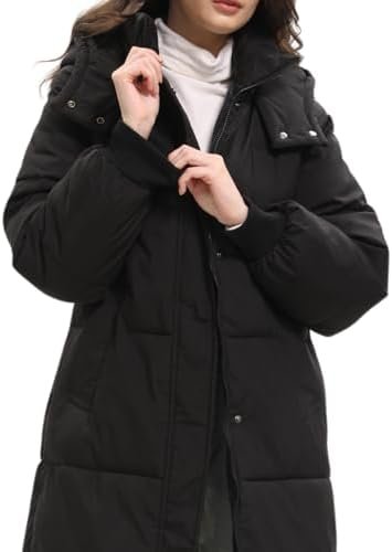Long Puffer Jacket for Women,2024 Thickened Winter Coat Hood...