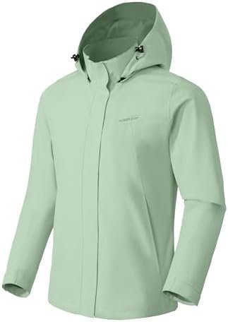 Pioneer Camp Women's Rain Jacket with Hood Waterproof Windbr...