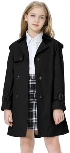 Betusline Girls & Women's Trench Coat Double Breasted Classi... Betusline Girls & Women's Trench Coat Double Breasted Classi...