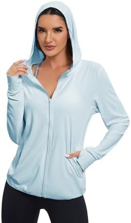 Women's Sun Protection Jacket UPF 50+ Full Zipper Long Sleev... Women's Sun Protection Jacket UPF 50+ Full Zipper Long Sleev...